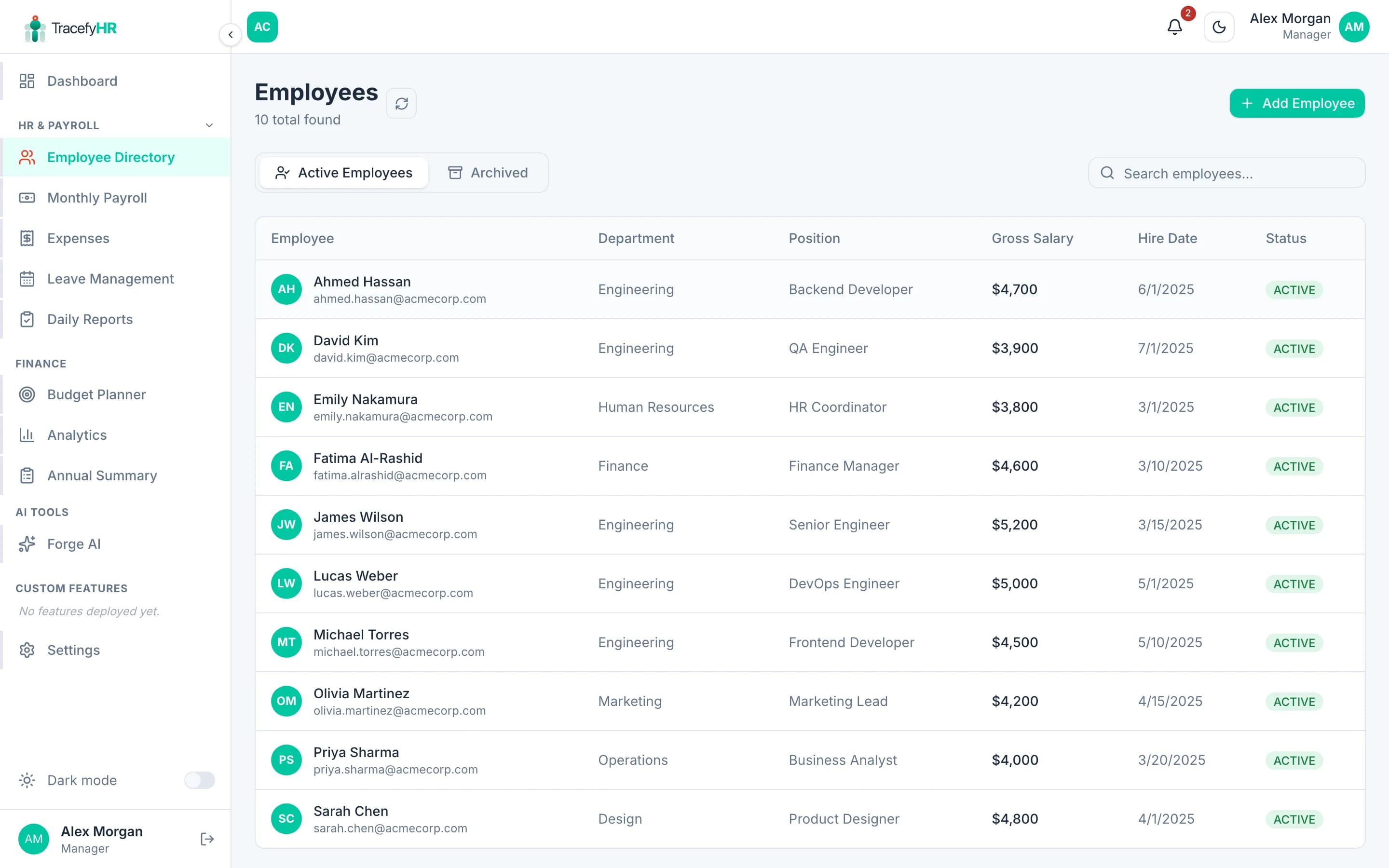 Employee Management screenshot