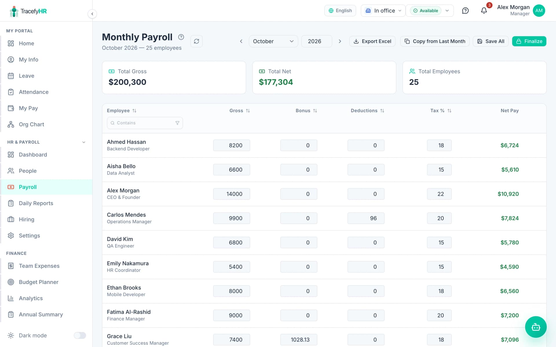 Payroll Processing
