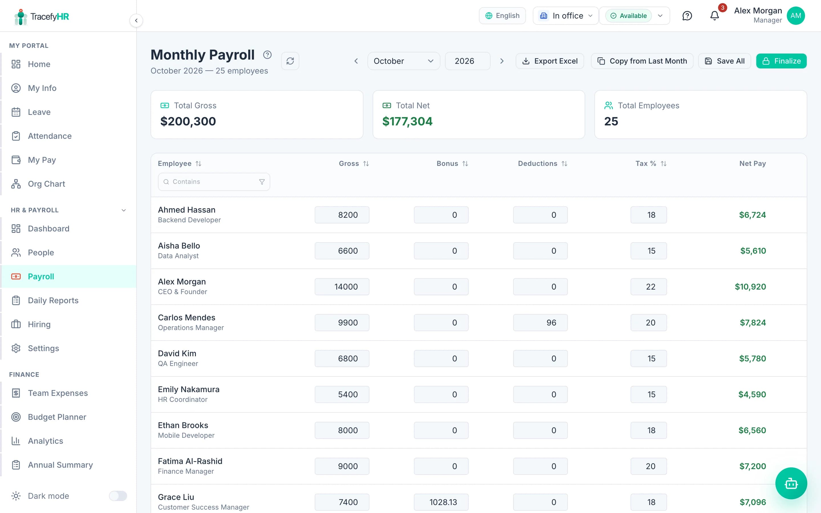 Payroll Processing screenshot