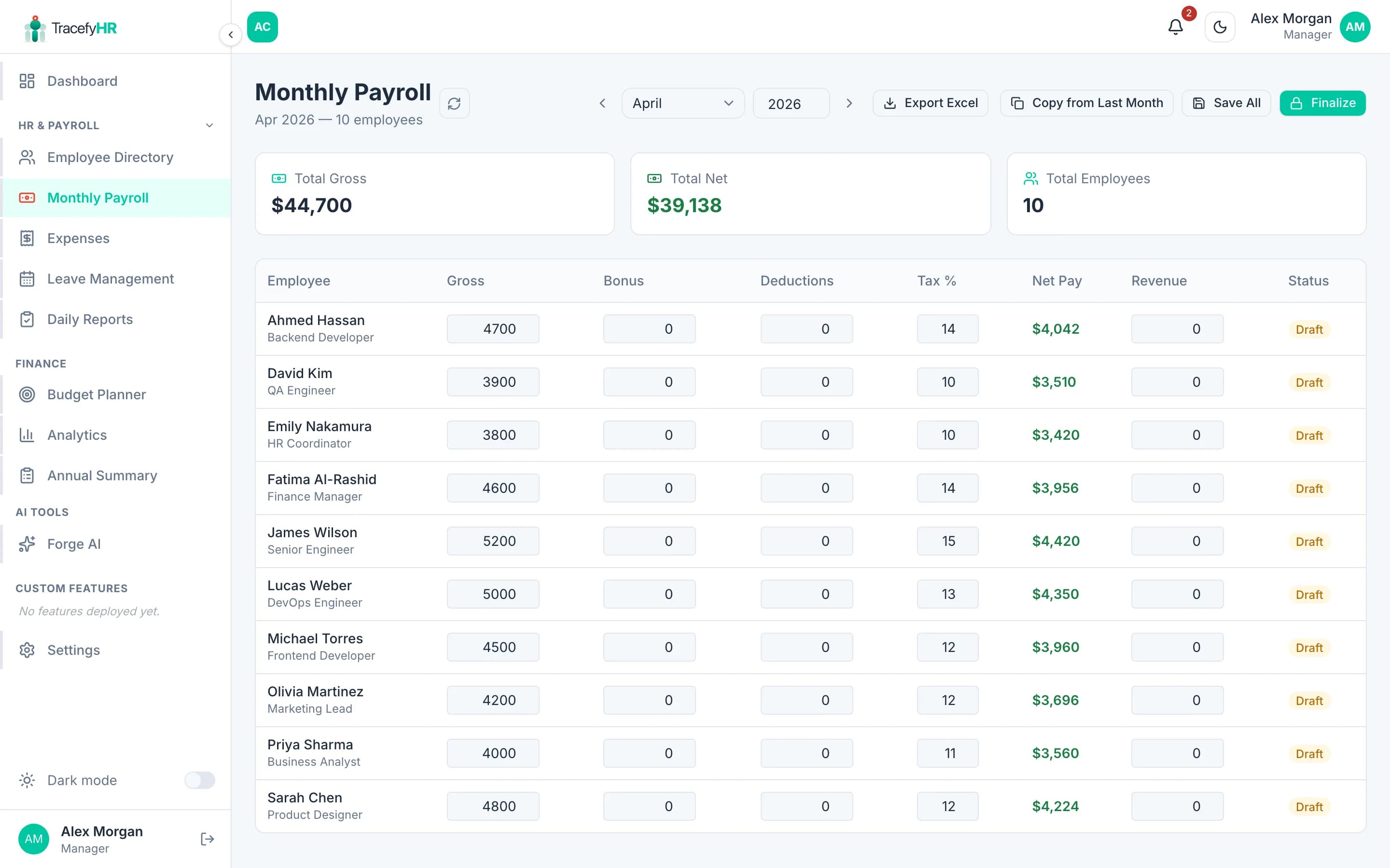 Payroll Processing screenshot